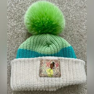 Disney x Love Your Melon Green and Blue Kids' Pom-Pom Hat